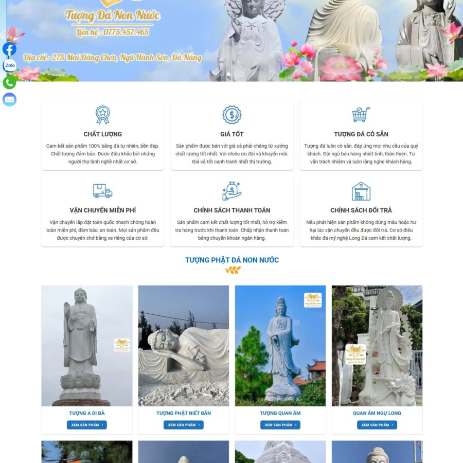 Theme WordPress Đá Mỹ Nghệ Tượng Phật 02