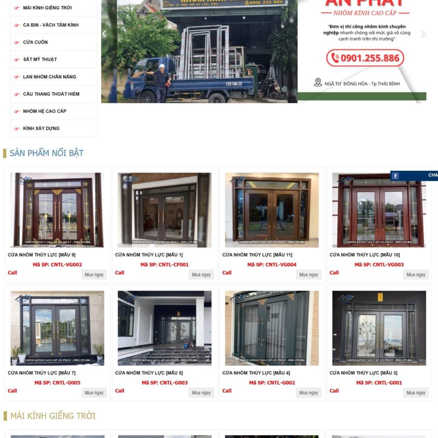 Theme WordPress Nội Thất Nhôm Kính