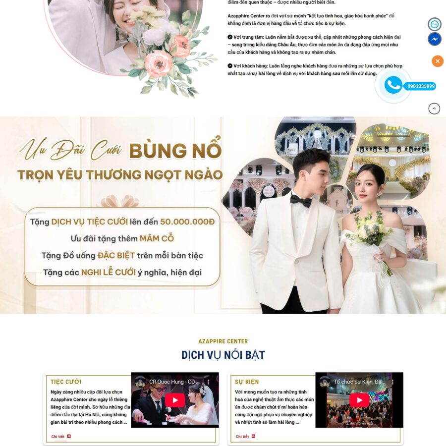 Theme WordPress Tin Tức Tổ Chức Tiệc Cưới