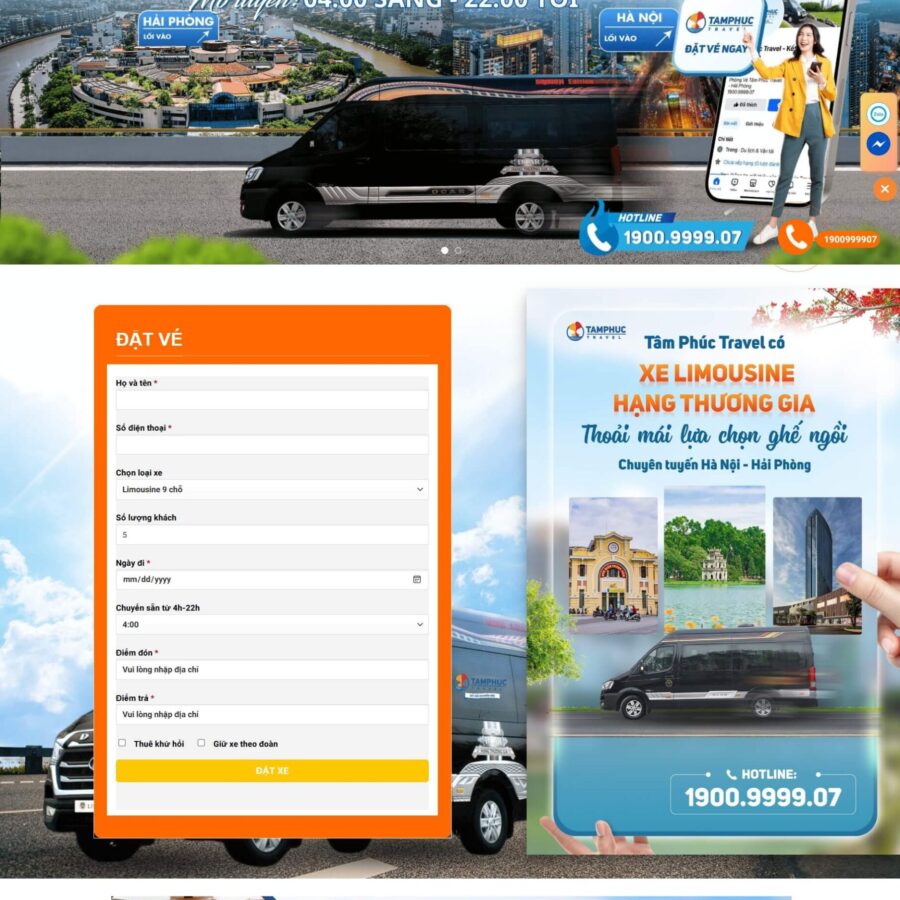 Theme WordPress Xe Limousine Kết Nối Mọi Điểm Đến