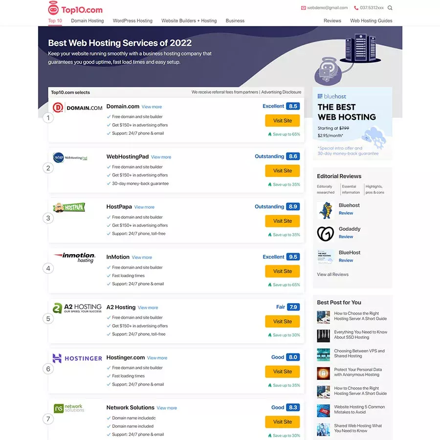 Theme WordPress làm tiếp thị liên kết hosting