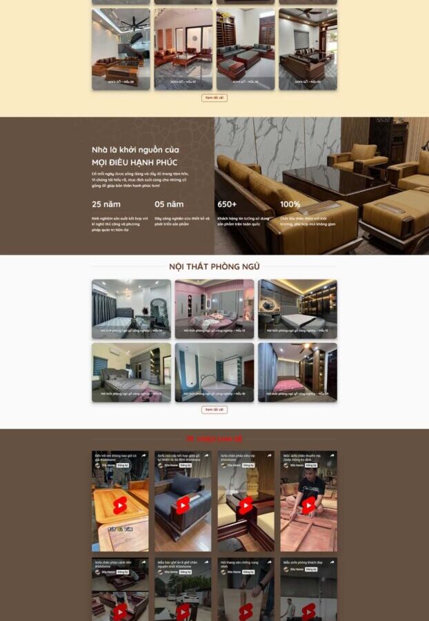 Theme WordPress nội thất bàn ghế gỗ tự nhiên